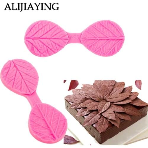 M0586 Leaf Texture Silicone Molds Leave Flower Petal Mold Cake Decorating Tools Fondant Decoration accessories