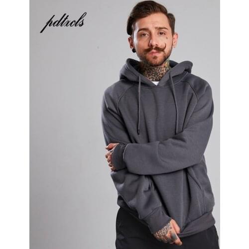 New Western Style Simple Solid Color Men Women Hooded Track Coat 2018 Winter High Street Thick Streetwear Hoodies Multicolor