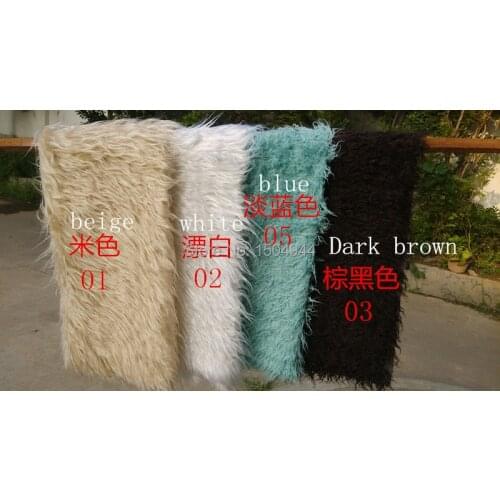 75*50cm) Faux Fur Blanket Basket Stuffer Mongolia Fur Photography Props Newborn Photography Props