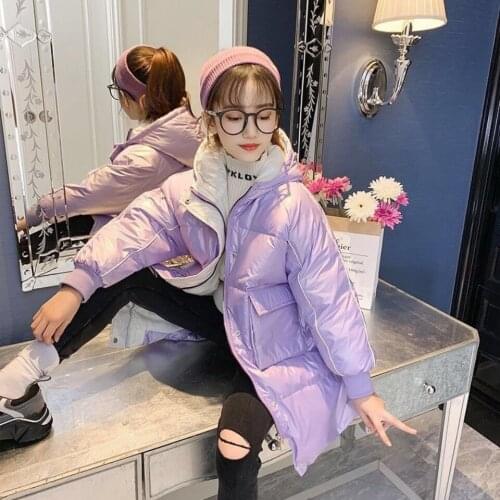 2021 Winter Hooded Parkas Casual Warm Baby Girl Winter Clothes Fashion Thick Down Parkas Winter Down Jacket Kids For 3 4 8 12Yrs