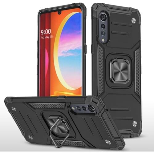 Shockproof Case For LG Velvet 5G 4G Luxury Case LG K51S K 51 41 S K61 Ring 360 Protect Back Cover for LG Velvet K52 K22 Fundas