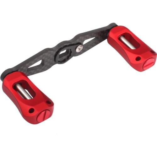 KAWA Fishing Reel Handle Carbon Fiber Handle With Knob Reel Rocker Accessory Hole Size 7x4 and 8X5mm Suit for Abu Daiwa Shimano