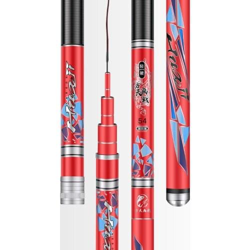 Taiwan fishing rod carbon fiber hand pole ultra-light super hard 19tune 3.6m-6.3m-7.2m-9m carp rod long section big fishing pole