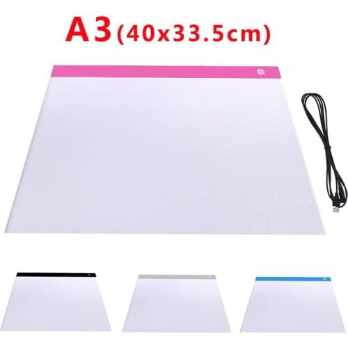 A3(40x33.5cm) Three Level Dimmable Led Light Pad Drawing Board Pad Tracing Light Box Eye Protection Easier for Diamond Painting