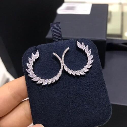 UMGODLY Luxury Brand Wheat Ears Earrings Micro Zirconia Stones Women Fashion Jewelry