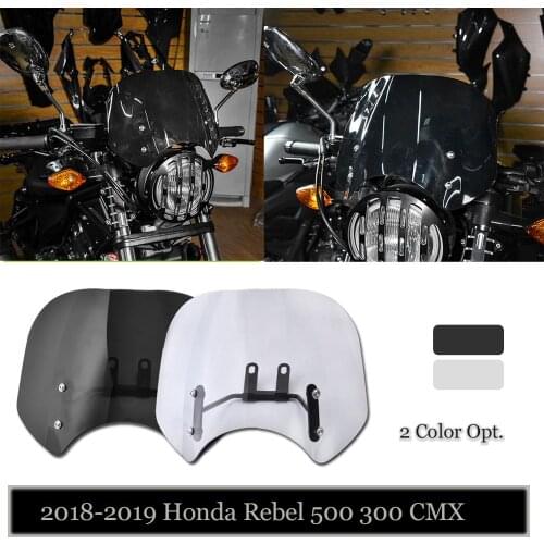 For 2018 2019 2020 Honda Rebel CMX 500 300 Windscreen Windshield Wind Deflector CMX500 CMX300 Flyscreen Motorcycle Accessories