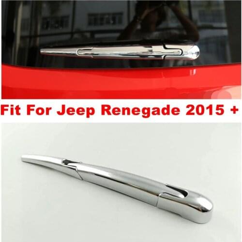 Rear Windshield Window Windscreen Rain Wiper Protect Cover Trim Fit For Jeep Renegade 2015 - 2020 ABS Chrome Exterior Refit Kit