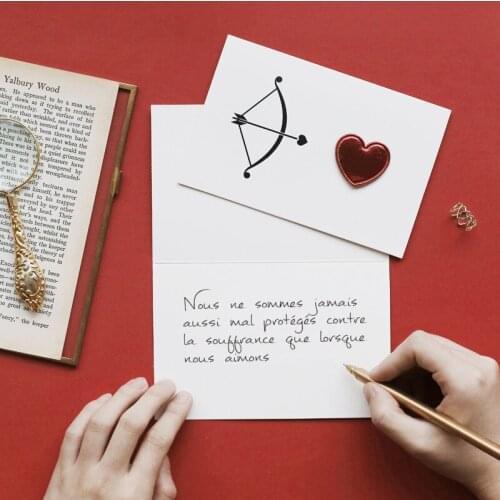 1pcs Valentines Day Gift Cards White Love Postcard Wedding Anniversary Party Invitation Greeting Cardboard 20*15cm