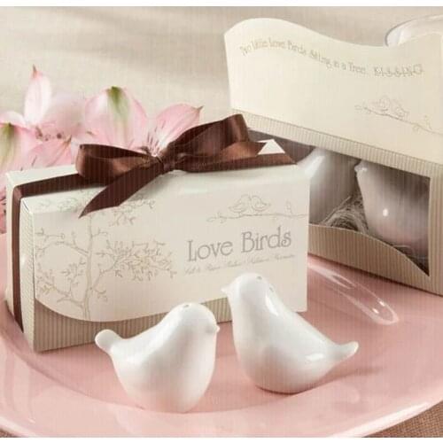 100 Boxes (200 pcs) Fashion wedding favors and gift Love Birds Salt and Pepper Shaker Party favors