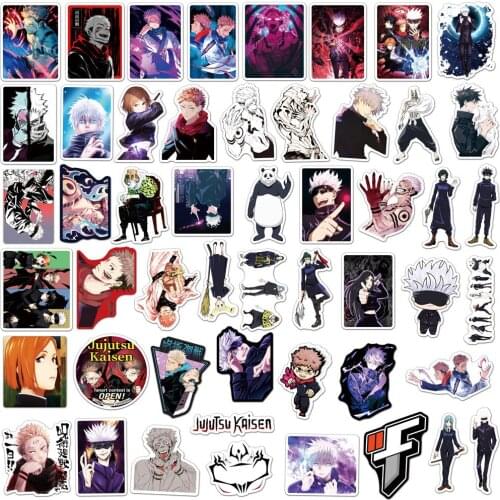100Pcs/Set Anime Jujutsu Kaisen Cartoon Game Stickers for Laptop Motorcycle Skateboard Car Travel Case Phone Case Toy Wholesale
