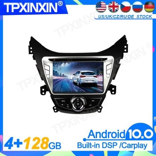 128GB Android10 For Hyundai Elantra Avante I35 DSP Head Unit Multimedia Player Auto Radio Tape Recorder Headunit GPS Navigation