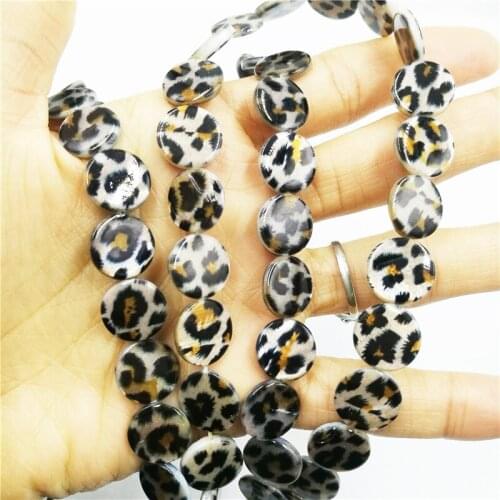 30Pcs/Strand 10-12mm leopard Shell Beads Nature Sea Shell Beads For Jewelry Making Diy Necklace/Bracelet/Earring Jewelry Finding