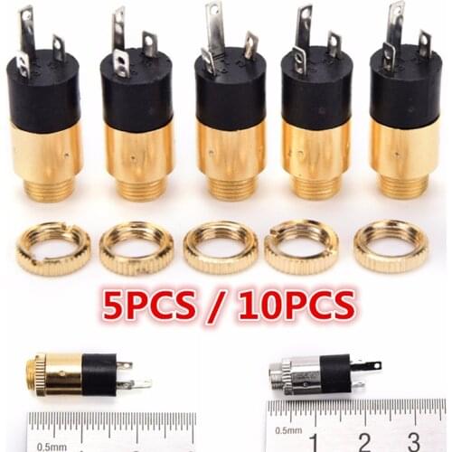 5 / 10PCS PJ392 3.5mm Stereo Headphone Audio Video Jack Socket Plug Stereo Female Sockect Jack 3.5 Audio Headphone Connectors