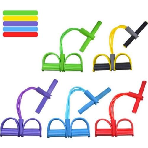 5 Colors Latex Tube Pull Rope Yoga Pilates Workout Resistance Bands Tension Fitness Equipment Muscles Strength Training Belt