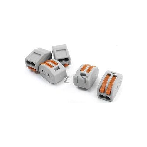 5 Pcs Lever Lock 2 way Circuit Board Connector Terminal Block AC 250V