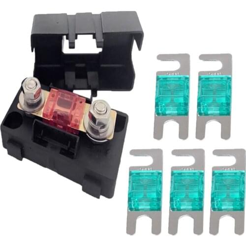 30A Automotive Car Mini ANS Fuse Holder Fusebox Block & 5pcs ANL Fuses