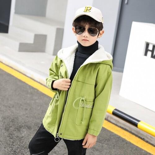 Plus Velvet Warm Winter Spring Coat Outerwear Top Children Clothes Kids Costume Teenage Gift Plus Size Boy Clothing High Quality