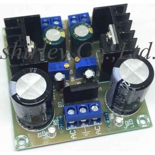Free Shipping Fused LM317 + LM337 / negative dual power adjustable power supply board/ Electronic Component