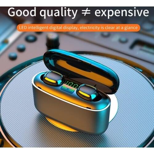 ALDNOAH TWS Bluetooth Wireless Earphones Stereo Earbuds Waterproof Headset Music Headphones For Xiaomi Huawei Iphone