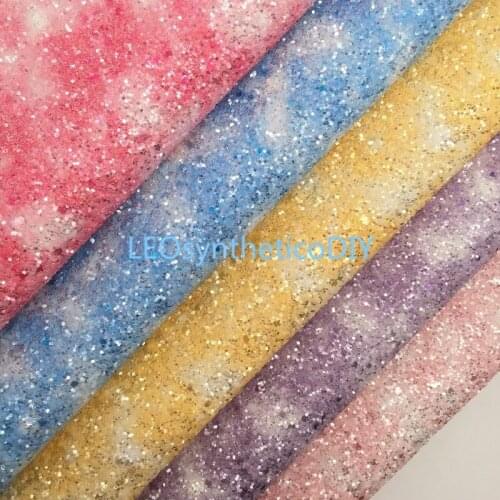 1PC 21X29CM Glitter Fabirc, Chunky Glitter Leather, Crystal Glitter Leather Sheets For Making Bows LEOsyntheticoDIY T460