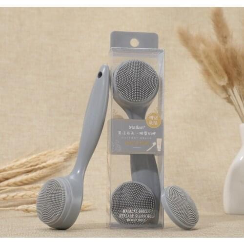 Brand Silicone Encryption Profession facial brushs Clean Pore Massage Face Brush Cleaning Beautiful Machinery Cleansing Brush