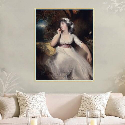 Citon Thomas Lawrence《Portrait of Miss Selina》Canvas Oil painting Artwork Picture Modern Wall decor Home Living room Decoration