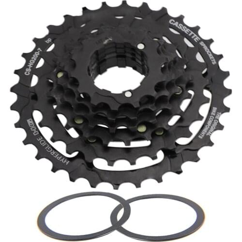 CS-HG200-7 7/21 Speed 12-32T Wide Ratio MTB Bike Freewheel Cassettes MTB Bicycle Flywheel Sprocket Compatible with Gasket
