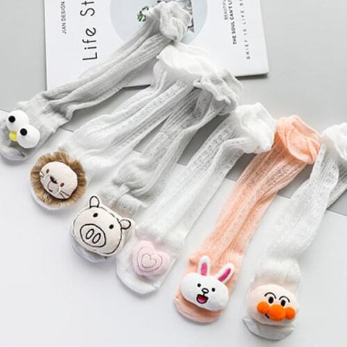 Baby Mosquito-proof Stockings Kids Cute Long Socks Cartoon Breathable Stocking Lace Socks Breathable Mesh Socks