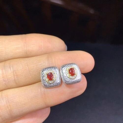 Designer Handmade Natural Ruby lady Earrings fashionable 925 Sterling Silver including certificate