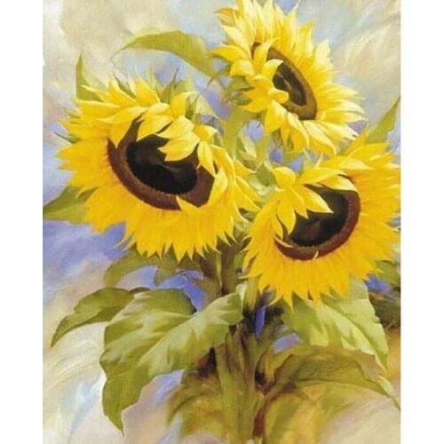 Home Decor # Sunflower 5D DIY Diamond Painting Cross Stitch Kit Wall Decor Mosaic Full Diamond Embroidery Painting