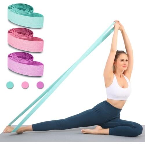 208*4cm Long Resistance Bands Set Fabric for Women Elastic Fitness Body Bands Heavy Duty Stretch Exercise Pull Up Workout