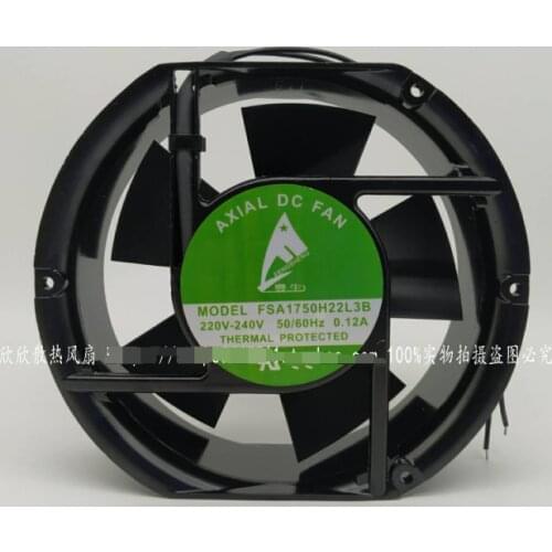 FengSheng FSA1750H22L3B AC 240V 0.12A 172x150x50mm 2-Wire Server Square Fan