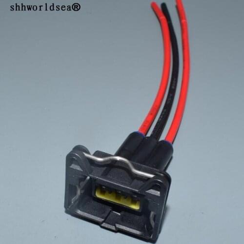 Worldgolden 3.5mm 3p car sensor socket universal Fuel Injector Pigtail Connector Wiring 85205-1