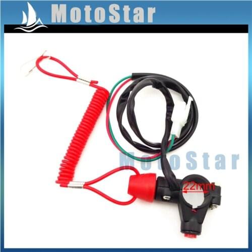 Pocket Bike Off Tether Safety Stop Kill Switch Push Button For 2 Stroke Engine Mini Moto Dirt ATV Quad 4 Wheeler Minimoto
