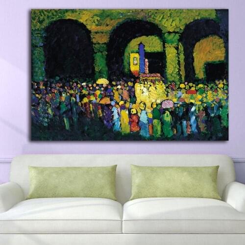 Ludwigskirche in Munich Wassily Kandinsky Canvas Painting For Living Room Home Decoration Oil Painting On Canvas Wall Painting