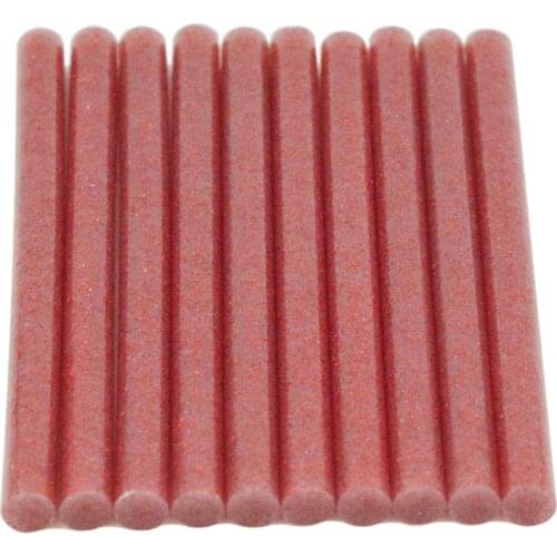 10pcs 7mmx100mm Hot Melt Glue Sticks Bling Red For 7mm Electric Glue Gun Car Audio Craft Repair Stick Adhesive Sealing Wax Stick