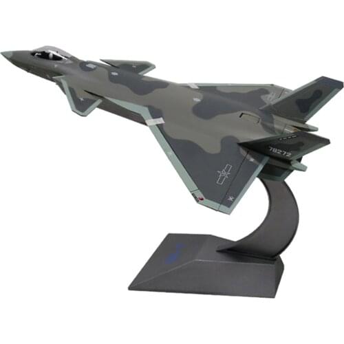 1/48 Scale Alloy Fighter Chinese Air Force J-20 Fire Fang Aircraft Model Toys Children Gift for Collection Decoration