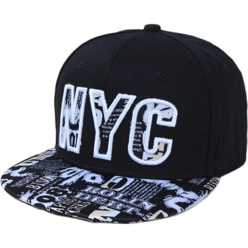 2021 NEW embroidered letters NYC baseball cap graffiti women men hip hop snapback cap flat brimmed hat outdoor shade hat