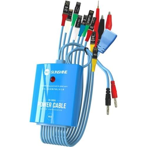 Updated Sunshine SS-905A Battery Power Supply Boot Activation for IPhone 6S 7 7P 8 Plus X XSMAX 11 12 PROMAX SE2 SAM Cable Boot