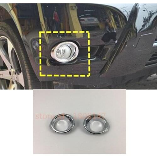 Car Body Front Fog Light Lamp Frame Stick Styling ABS Chrome Cover Trim Parts 2pcs For Toyota Highlander 2008 2009 2010 2011