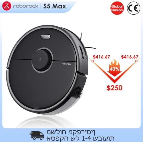 Roborock S5 Max Robot Vacuum Cleaner Automatic Sweep Carpet Dust Robotic Collector WIFI APP Control Mopping Sweeping for Home