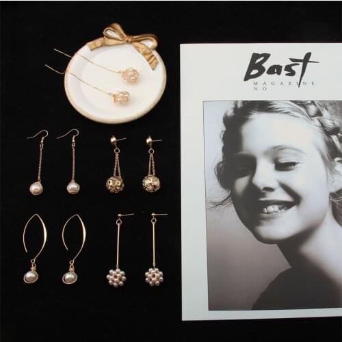 Imitation pearl earrings material package diy earrings accessories temperament retro baroque