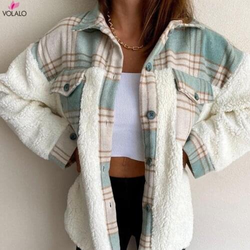 VOLALO Women's Plaid Coats