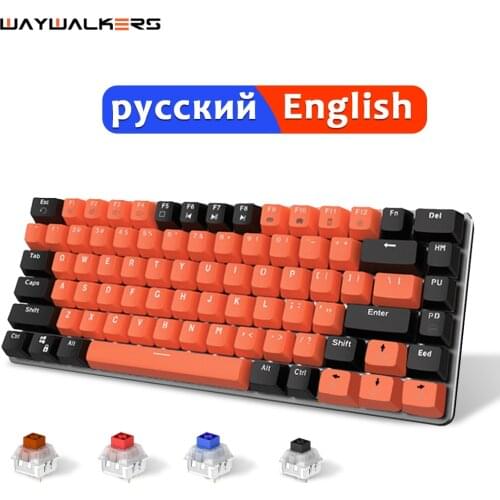 Waywalkers Gaming Mechanical Keyboard with 82 Keys Desktop Laptop USB Type-C for Windows XP/Win7/8 IOS with White Backlight
