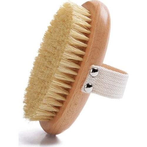Bathing Brush Dry Skin Body Natural Bristle Sisal SPA Brush Without Handle Wooden Bath Shower Brush SPA Exfoliating Body Brush
