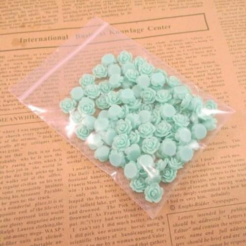 10mm Light blue Designs Resin Flower Cabochons Jewelry DIY Accessorie 200PCS/LOT 004004014
