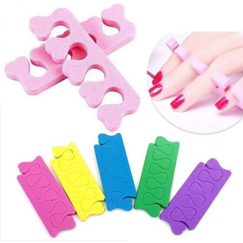 10PCS Foam Nail Art Toes Separators Fingers Dividers Foots Sponge Soft Gel UV Beauty Tools Polish Manicure Pedicure