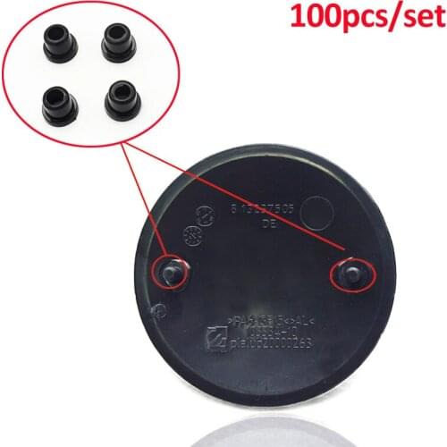 100pcs Front Rear Emblem Fastener Grommets abs Accessory For BMW 3 5 7 Series E32 E34 E36 E38 E39 E46 E53 E60 E65 E66 E90 M3 M5