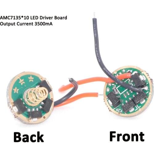 10xAMC7135 17mm 2mode 3mode 5mode 3.7v~4.2v Input Circuit Board 3.5A for Cree XM-L/XM-L2 T6 U2 U3 XP-L V3 V2 V5 LED Flashlight