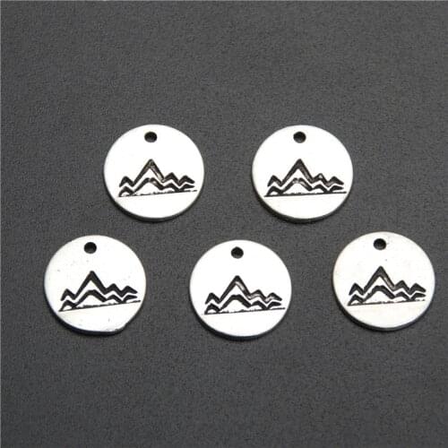 20pcs Silver Color Mountain Necklace Spirit Jewelry For Women Charm Courage PendantChoker Necklace 2605